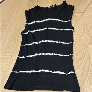 All Saints navy and White Striped Tank Top